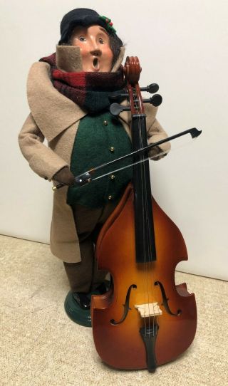 Byers Choice The Carolers Man With Upright Bass Or Cello Instrument 2006 Rare