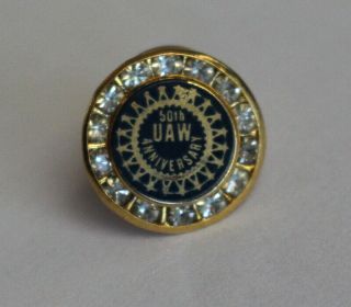 Uaw United Auto Workers Vintage 50th Anniversary Pin 2