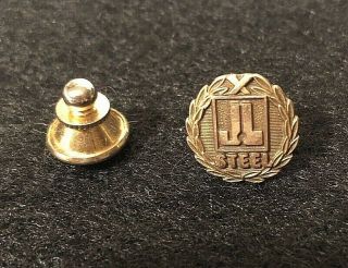 Vtg J&L Steel Emblem Tie Tack.  5 
