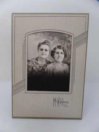 Vintage 1944 Black & White Photograph Of Two Women 4.  5 " X 7 "