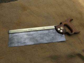 Antique English Brass Backed Dovetail Tenon Saw By W Tyzack Sons & Turner C1910.