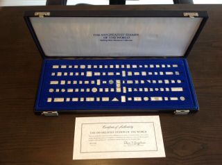 Franklin " The 100 Greatest Stamps Of The World " Sterling Silver Miniatures