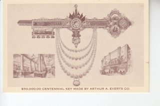 Sepia Centennial Key Made By Arthur Everts Jewelry Company Dallas Texas Tx