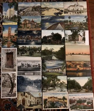25 Old Antique Postcards Vg All Florida Tampa St Augustine St Petersburg 1908/46