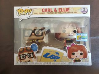 Funko Pop Disney Carl And Ellie Up Sdcc Exclusive Official Sticker In Hand