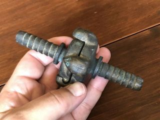Antique Brass Or Bronze Chicago Fitting 2 Lug Coupling Gas Pneumatic Fitment