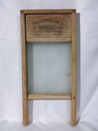 Vintage Washboard Lingerie Glass & Wood By The Glass King Chicago 863