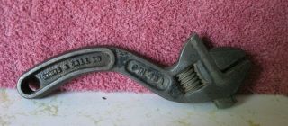 Antique Vintage Bemis & Call Co.  No.  48a 6 " Adjustable Wrench Springfield Ma.  Ss.