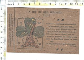 " A Bit Of Old Ireland " - Poem - Pc Made From Peat Moss From The Bog Of Allen.