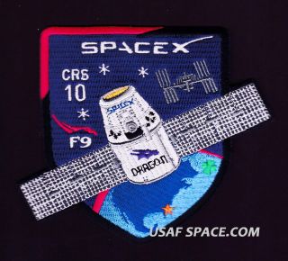 Crs - 10 - Spacex Falcon - 9 Dragon F - 9 Iss Nasa Resupply Mission Patch