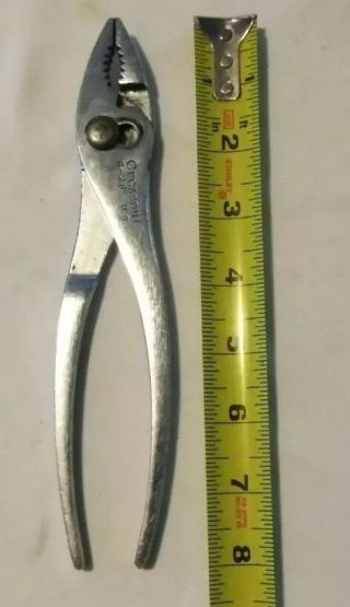 Crescent G - 28 Large Slip - Joint Pliers Plier 8 Inch Quality Vintage Usa Tool