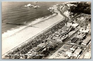 San Francisco Ca Playland @ Beach Birdseye Roller Coaster Kiddie Rides 1940 Rppc