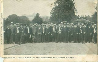 Pc Kemeys Commander Chain Bridge Opened By Council Usk Monmouthshire 1916