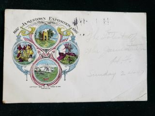 Vintage Multiview Postcard 1907 Jamestown Exposition