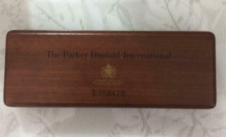 The Parker Duofold International Wooden Pen Pencil Ballpoint Fountain Case Box