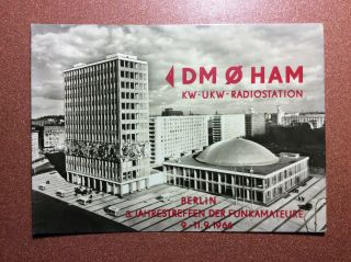 Ddr Postcard 1966 Berlin Capital Of Gdr.  Qsl Dmq Ham Radio Card