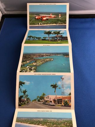 Vintage Postcard Booklet.  Naples Florida.  14 Views In Natural Color 5