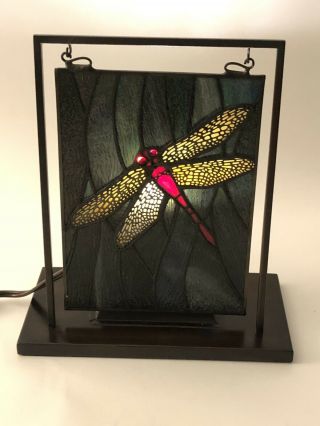 Retro Dragonfly Stained Glass Illumination Light Up Lamp Decoration Night Light 5
