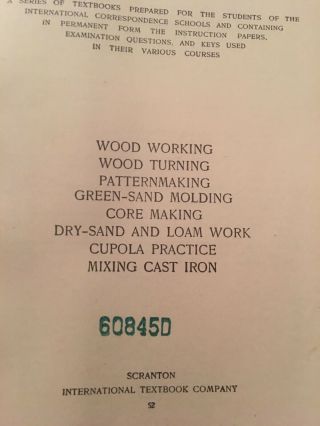 Antique Wood Book 1901 Green Sand Molding Cast Iron Work Cupola 2