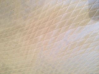 Vintage chenille off white fringed bedspread 97 x 112 King 3