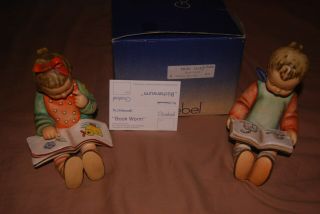 Goebel Hummel 3/i And Hum 14/a Book Worm Girl And Boy Bookends Tmk6
