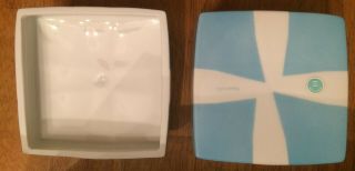 Tiffany & Co Bone China 4x4 inch Baby Blue & White Gift Box Ribbon,  Pristine 4
