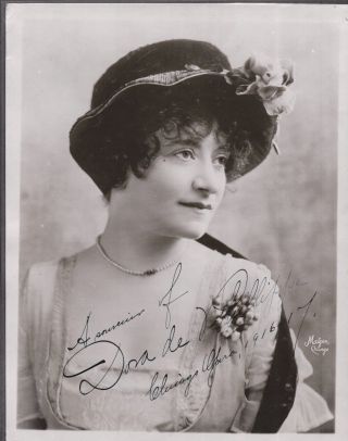 Vintage Photograph 1916 Dora De Phillippe Autograph Chicago Opera Ballet Photo
