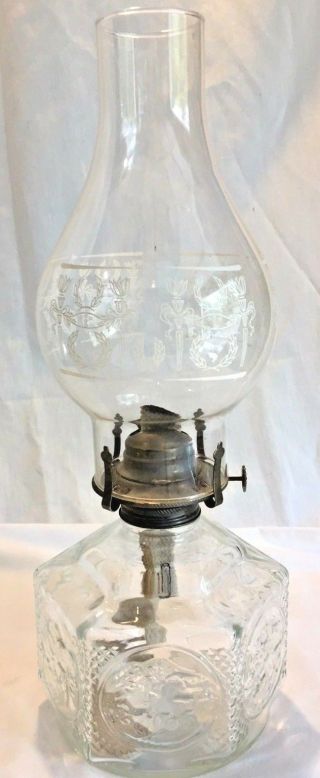 Farms Lamplight Farms Glass Oil Lamp 14 1/2 " Tall Horse Buggy Torch