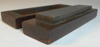 Antique Hone Sharpening Stone Wooden Box Marked 1911 H.  B.  Domi Ny