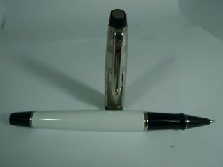 Waterman Expert Rollerball Point Pen Whiet Lacquer Body France