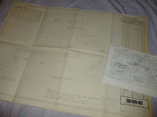 5 DELOREAN Car Part Blueprints,  Document Referencing Many Car VIN numbers 2