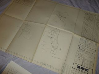 5 DELOREAN Car Part Blueprints,  Document Referencing Many Car VIN numbers 4