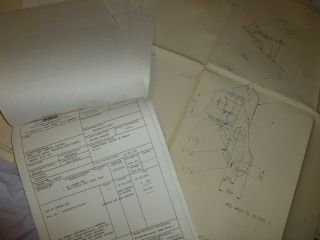 5 DELOREAN Car Part Blueprints,  Document Referencing Many Car VIN numbers 5