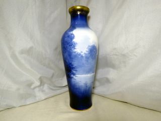 Rare & Desirable Royal Doulton Blue Children Vase Art Nouveau Babes in the Woods 6