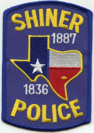 Shiner Texas Tx Colorful Police Patch