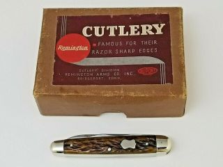 1921 - 40 Remington Usa Sleeveboard Jack Knife 3 1/4 " Antique Bone Handles