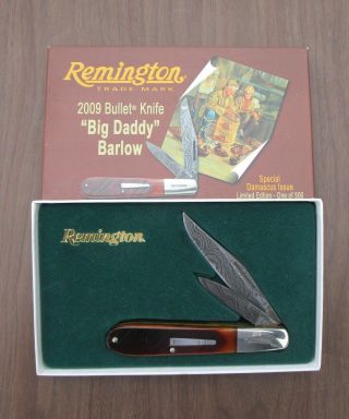 Remington Bullet Big Daddy Barlow Knife Damascus 2 Blade Limited Edition