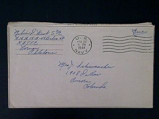 U.  S.  Military N - Wwii 1944 Letter To Home Us Navy Air Tng Cen Norman Ok Photos