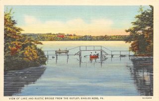 C21 - 9299,  Eagles Mere Pa Lake Outlet.  Postcard.