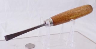 Vintage Woodcraft Wood Carving Tool Fishtail Chisel 3/8 " Cut 6.  5 " Long