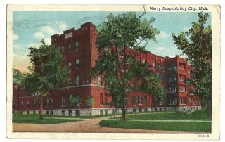 Mercy Hospital Bay City Mi Michigan Postcard