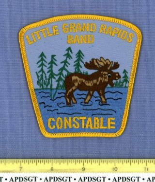 Little Grand Rapids Band Constable (old) Canada Indian Tribal Police Patch Moose