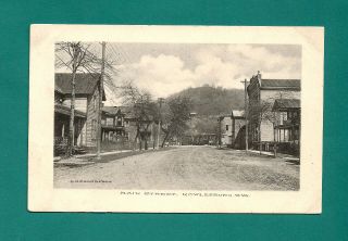 Rolwlesburg,  Preston Co,  Wv Main St Postcard View,  B & O Rr Bridge,  1911 Vf