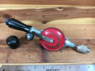 Vintage Craftsman 9 - 4230 Hand Drill - Wood Handle Crank Eggbeater - Usa