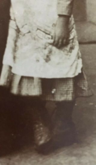 Vintage Antique Cabinet Card Photograph Woman And Post Mortem Little Girl Child 3