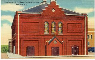 Postcard Newport Rhode Island/ri Navy Chapel Training Station