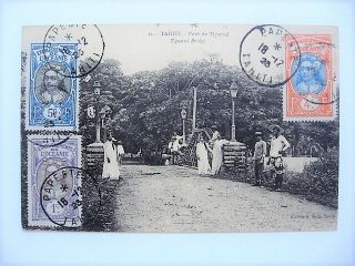 Tahiti Old Vintage Postcard French Polynesia Tahitian Tipaerui 1923 Divided Pc