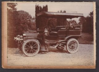 Albumen Photo Of A Vintage Car C 1905