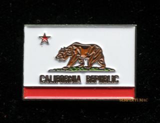 California Republic State Flag Hat Lapel Pin Up Gift Ca Bear Us American Usa Wow
