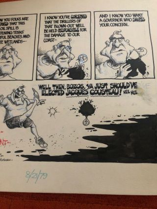 1979 Ben Sargent Austin American Statesman Texas Political Cartoon Bill Clements 6